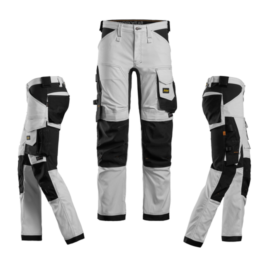 Spodnie robocze Snickers 6341-0904 białe - 50