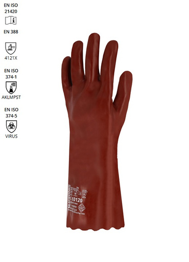Rękawice robocze gumowe długie PVC 740 40CM