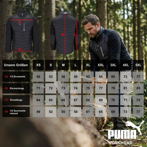 Kurtka hybrydowa Puma Workwear black 30-6802 - XL