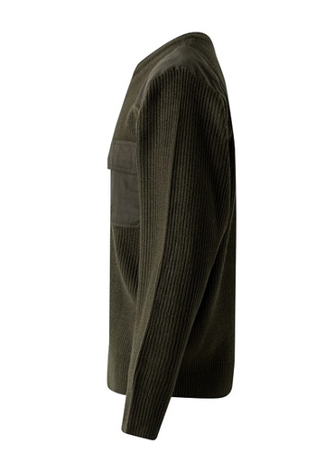 Sweter mundurowy khaki - M